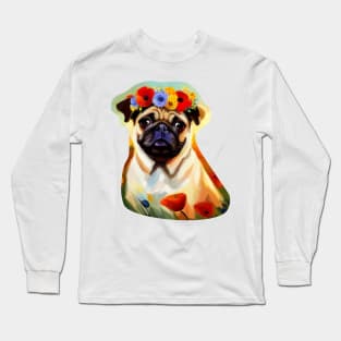 Florence the Flower Pug Long Sleeve T-Shirt